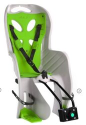 Dviračio kėdutė  'NFUN CURIOSO DELUXE gale ant rėmo 15kg (pilka/žalia)