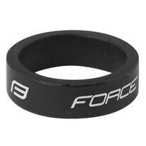 Vairo kolonėlės žiedas FORCE Logo 1 1/8", 10 mm (aliuminis, juodas)