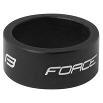 Vairo kolonėlės žiedas FORCE Logo 1 1/8", 15 mm (aliuminis, juodas)
