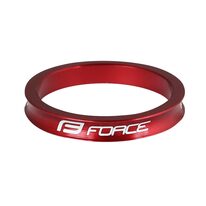 Vairo kolonėlės žiedas FORCE 1 1/8" 5mm (aliuminis, raudonas)
